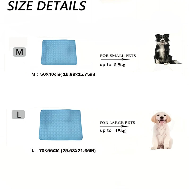 Pet Cooling Mat – Ice Silk Summer Bed for Dogs & Cats - The Pawsome Life