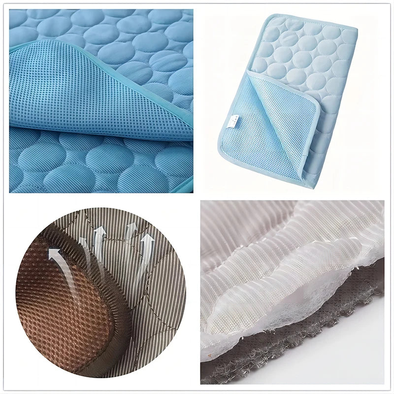Pet Cooling Mat – Ice Silk Summer Bed for Dogs & Cats - The Pawsome Life
